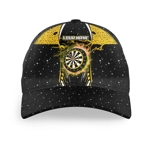 Personalized Dart Board Fire Flame Yellow Darts Caps For Player Custom Name Darts Hats Gifts TDM1397