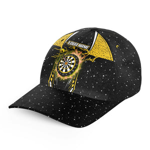 Personalized Dart Board Fire Flame Yellow Darts Caps For Player Custom Name Darts Hats Gifts TDM1397