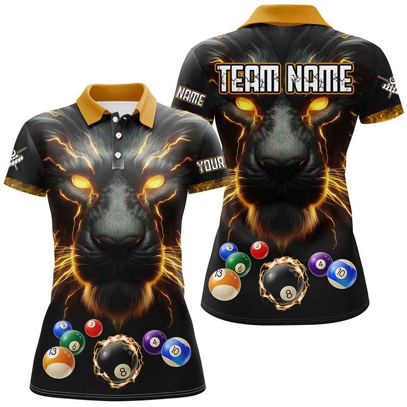 Personalized Lion Billiard Shirts For Women Custom 3D Printed Billiard Balls Team Jerseys Uniform TDM2178