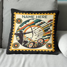 Load image into Gallery viewer, Funny Archer Custom Name Black Pillow Best Personalized Archery Pillows TDM0886