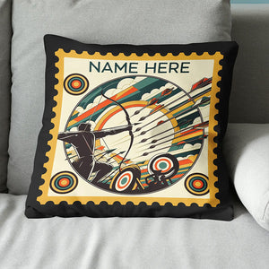 Funny Archer Custom Name Black Pillow Best Personalized Archery Pillows TDM0886