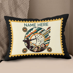 Funny Archer Custom Name Black Pillow Best Personalized Archery Pillows TDM0886