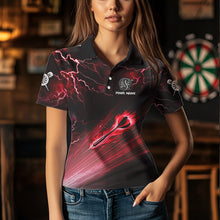 Load image into Gallery viewer, Red Thunder Lightning Custom Cobra Snake Women Dart Shirts Best Dart Jerseys Dart Team Shirts TDM3394