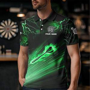 Green Thunder Lightning Custom Cobra Snake Men Dart Shirts Best Dart Jerseys Dart Team Shirts TDM3395