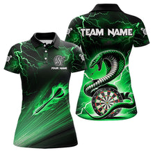 Load image into Gallery viewer, Green Thunder Lightning Custom Cobra Snake Women Dart Shirts Best Dart Jerseys Dart Team Shirts TDM3395