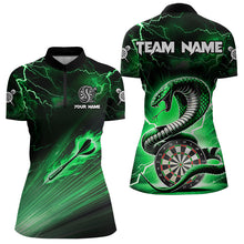 Load image into Gallery viewer, Green Thunder Lightning Custom Cobra Snake Women Dart Shirts Best Dart Jerseys Dart Team Shirts TDM3395