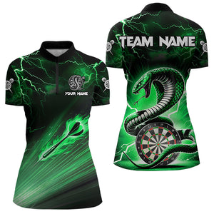 Green Thunder Lightning Custom Cobra Snake Women Dart Shirts Best Dart Jerseys Dart Team Shirts TDM3395