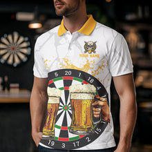 Load image into Gallery viewer, Funny Darts And Beer Aim For Fun Drink For Cheer Custom Men Dart Shirt, Drinking Darts Jersey|White TDM3398