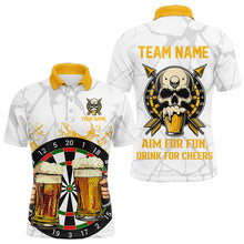 Load image into Gallery viewer, Funny Darts And Beer Aim For Fun Drink For Cheer Custom Men Dart Shirt, Drinking Darts Jersey|White TDM3398