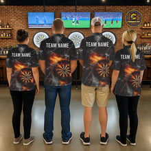 Load image into Gallery viewer, Custom Lightning Flame Darts Shirt With Pocket Option For Men, Darts Jersey TDM5684