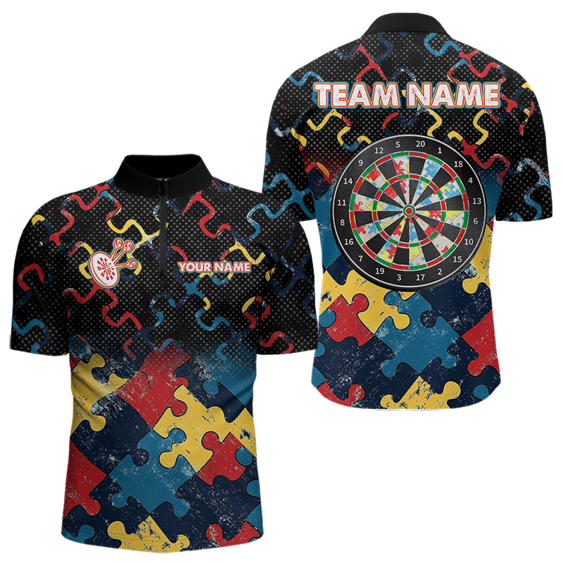Funny Colorful Pattern Dart Shirt With Pocket Option Custom Men Dart Jersey TDM3695