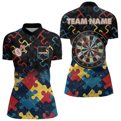 Funny Colorful Pattern Dart Shirt With Pocket Option Custom Women Dart Jersey TDM3695