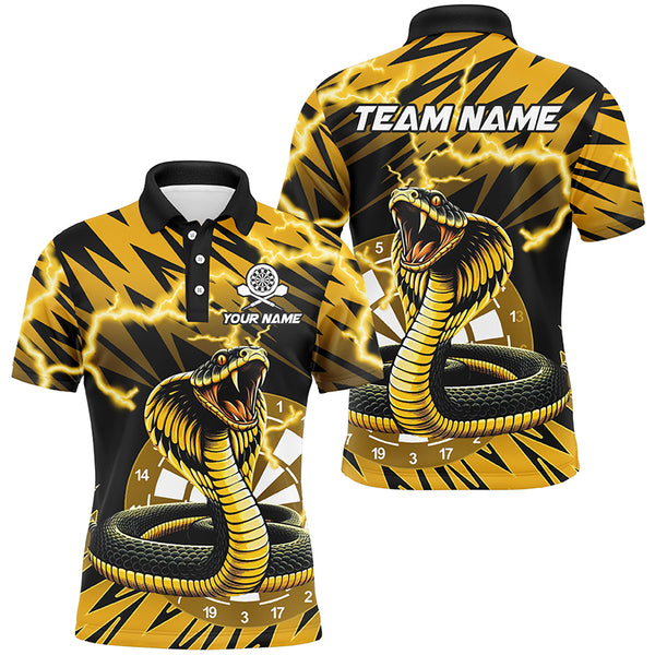 Personalized Yellow Black Snakes 3D Printed Darts Shirts For Men