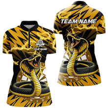 Load image into Gallery viewer, Personalized Yellow Black Snakes 3D Printed Darts Shirts For Women, Thunder Lightning Darts Jerseys TDM2185