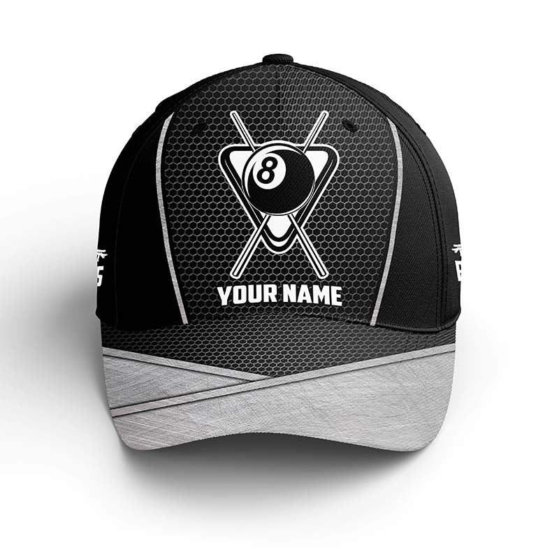 Personalized 8 Ball Pool Billiard Caps Hats For Player, Adjustable 3D Printed Billiard Baseball Caps  TDM0332