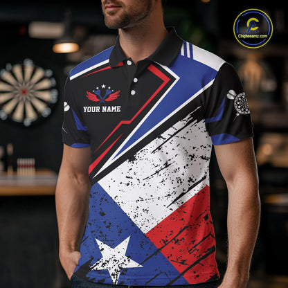 Personalized Grunge Texas Flag Darts Shirt For Women Custom Patriotic Texas Darts Team Jersey TDM5420