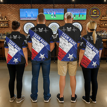 Personalized Grunge Texas Flag Darts Shirt For Women Custom Patriotic Texas Darts Team Jersey TDM5420