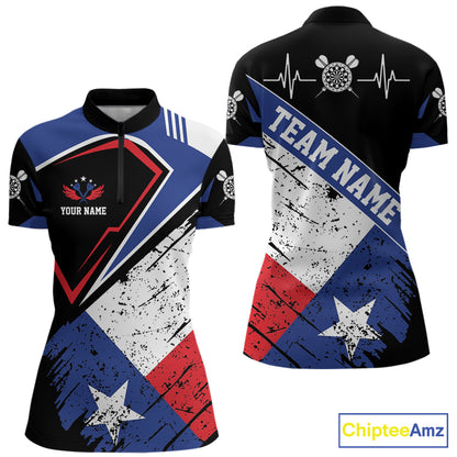 Personalized Grunge Texas Flag Darts Shirt For Women Custom Patriotic Texas Darts Team Jersey TDM5420