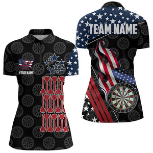 Personalized American Flag Dartboard Waving Women Darts Shirts Custom Patriotic Darts Team Jerseys TDM3403