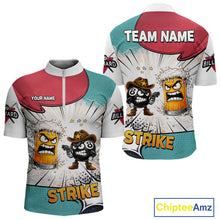 Load image into Gallery viewer, Funny Beer 8 Ball Billiard Shirt For Men Custom Pool Team Jersey Polo &amp; 1/4 Zip, Billiard Outfit TDM6053