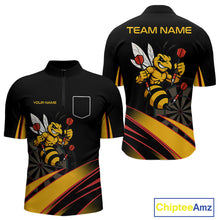 Load image into Gallery viewer, Funny Bee Custom Dart Shirts With Pocket Option For Men, Darts Team Jersey TDM3879