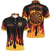 Load image into Gallery viewer, Personalized Orange Darts Board Fire Flame Custom 3D Darts Shirts For Men Darts Team Jerseys TDM1786