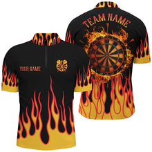 Load image into Gallery viewer, Personalized Orange Darts Board Fire Flame Custom 3D Darts Shirts For Men Darts Team Jerseys TDM1786