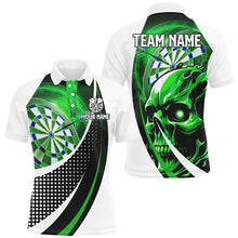 Load image into Gallery viewer, Personalized Green Dartboard 3D Printed Skull Darts Shirts For Men Custom Team League Darts Jerseys TDM1988