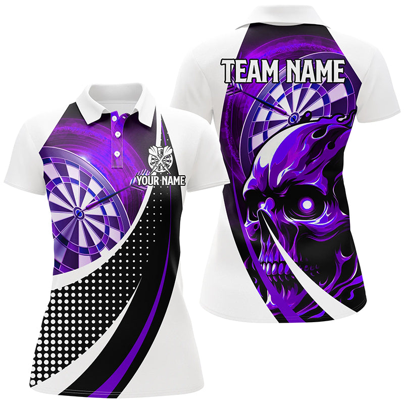 Personalized Purple Dartboard 3D Printed Skull Darts Shirts For Women Custom Cool Darts Team Jerseys TDM1989