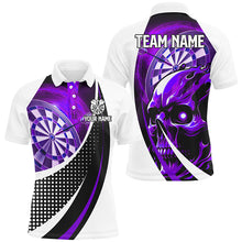 Load image into Gallery viewer, Personalized Purple Dartboard 3D Printed Skull Darts Shirts For Men Custom Cool Darts Team Jerseys TDM1989