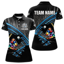 Load image into Gallery viewer, Personalized Billiard Shirts For Women Custom Billiard Pool Ball Jerseys, Billiard Team Shirt | Blue TDM3197