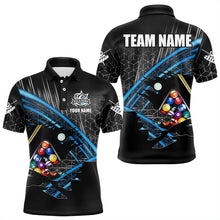 Load image into Gallery viewer, Personalized Billiard Shirts For Men Custom Billiard Pool Ball Jerseys, Billiard Team Shirt | Blue TDM3197