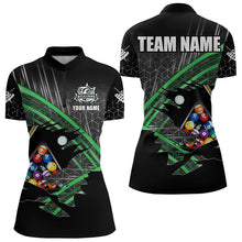 Load image into Gallery viewer, Personalized Billiard Shirts For Women Custom Billiard Pool Ball Jerseys, Billiard Team Shirt | Green TDM3198