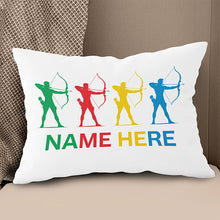 Load image into Gallery viewer, Funny Colorful Archer Customized White Pillow, Best Archery Throw Pillow TDM0899