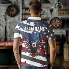 Load image into Gallery viewer, Patriotic American Flag Eagle Dart Shirts For Men Custom Darts Jerseys Team Polo &amp; 1/4 Zip TDM3883
