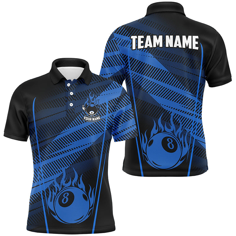 Personalized Blue Jerseys 8 Ball Billiard Shirts For Men Custom Billiard 8 Ball Pool Team Shirts TDM2000