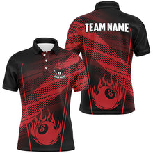 Load image into Gallery viewer, Personalized Red Jerseys 8 Ball Billiard Shirts For Men Custom Billiard 8 Ball Pool Team Shirts TDM2001