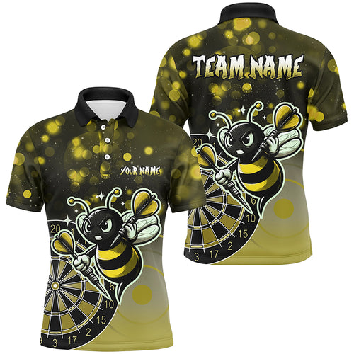 Personalized Yellow Darts Bee Custom Darts Shirts For Men, Funny Darts Apparel, Best Darts Gifts TDM2200