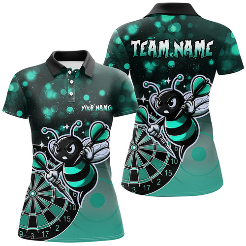 Personalized Turquoise Darts Bee Custom Darts Shirts For Women, Funny Darts Apparel, Best Darts Gift TDM2201