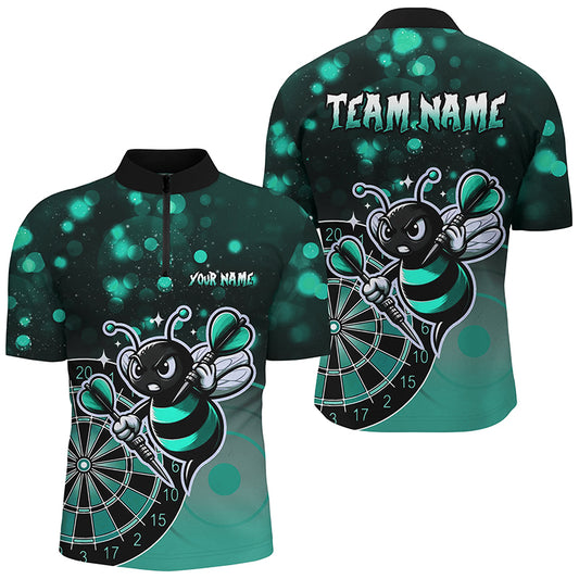 Personalized Turquoise Darts Bee Custom Darts Shirts For Men, Funny Darts Apparel, Best Darts Gift TDM2201