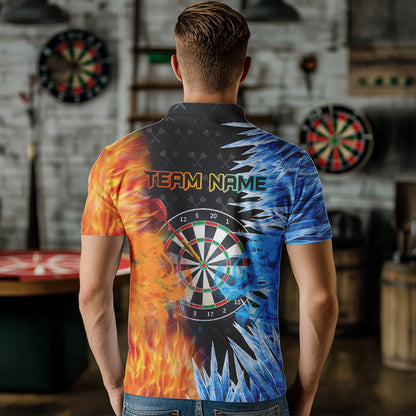 Personalized Dartboard Ice And Fire 3D Printed Men Darts Shirts Custom Darts Jerseys For Team TDM2474