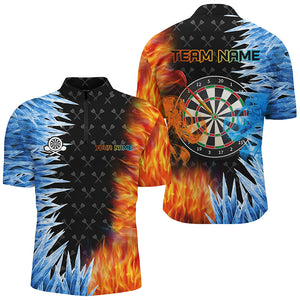 Personalized Dartboard Ice And Fire 3D Printed Men Darts Shirts Custom Darts Jerseys For Team TDM2474