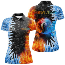 Load image into Gallery viewer, Billiard Ice And Fire Customized 8 Ball Pool Jerseys For Women, 3D Printed Billiard Team Shirts TDM2475