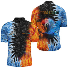 Load image into Gallery viewer, Billiard Ice And Fire Customized 8 Ball Pool Jerseys For Men, 3D Printed Billiard Team Shirts TDM2475