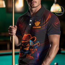 Load image into Gallery viewer, Funny Neon 8 Ball Billiard Shirt For Men Custom Pool Team Shirt, Billiard Jersey Polo &amp; 1/4 Zip TDM5446