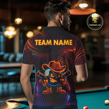 Load image into Gallery viewer, Funny Neon 8 Ball Billiard Shirt For Men Custom Pool Team Shirt, Billiard Jersey Polo &amp; 1/4 Zip TDM5446
