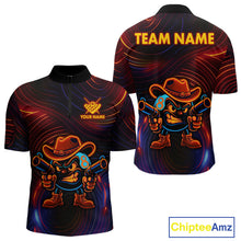 Load image into Gallery viewer, Funny Neon 8 Ball Billiard Shirt For Men Custom Pool Team Shirt, Billiard Jersey Polo &amp; 1/4 Zip TDM5446