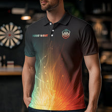Load image into Gallery viewer, Custom Rainbow Aim Love Dart Shirt With Pocket Option For Men, Dart Jersey TDM3713