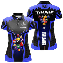 Load image into Gallery viewer, Personalized Blue Jersey 10 Ball Billiard Shirt For Women Custom 3D Billiard Balls Pool League Shirts TDM1806