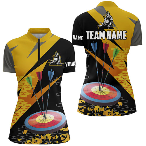 Personalized 3d Archery Arrows Women Quarter-Zip Shirts, Hunting Bow Archery Jerseys Shirts TDM0557